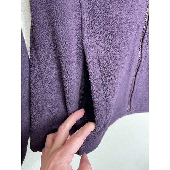 The North Face Small Khumbu Sweater Purple Fleece Zip Up Mock Neck Long Sleeve - Picture 4 of 13